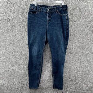 Silver Jeans Womens 16/31 Stevie Blue Stretch Mid Rise Skinny
